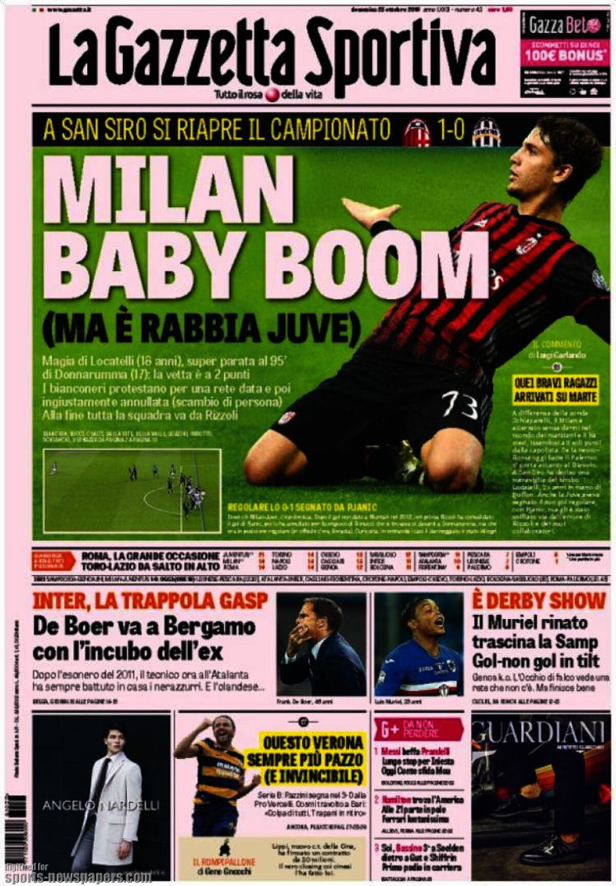 Ce scriu azi ziarele de sport din lume (23 octombrie 2016)