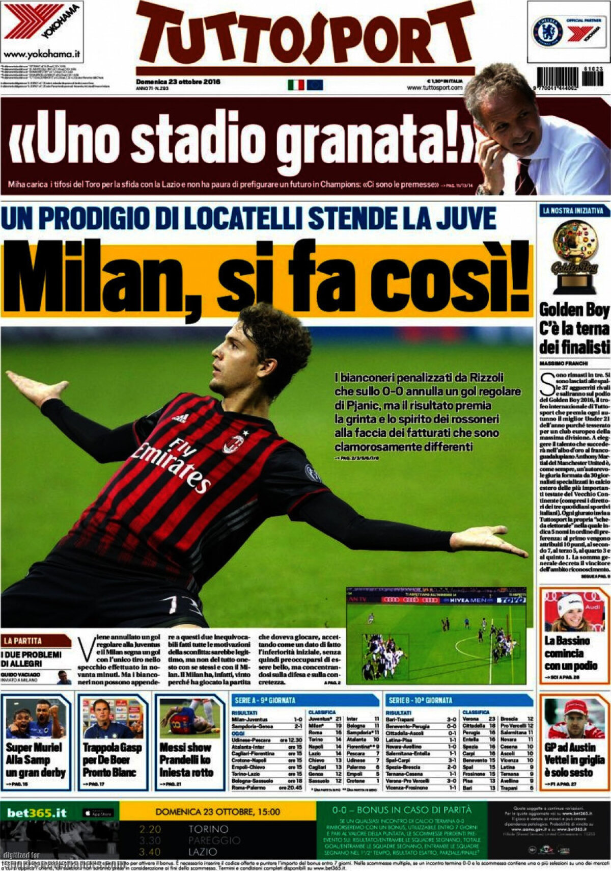 Ce scriu azi ziarele de sport din lume (23 octombrie 2016)