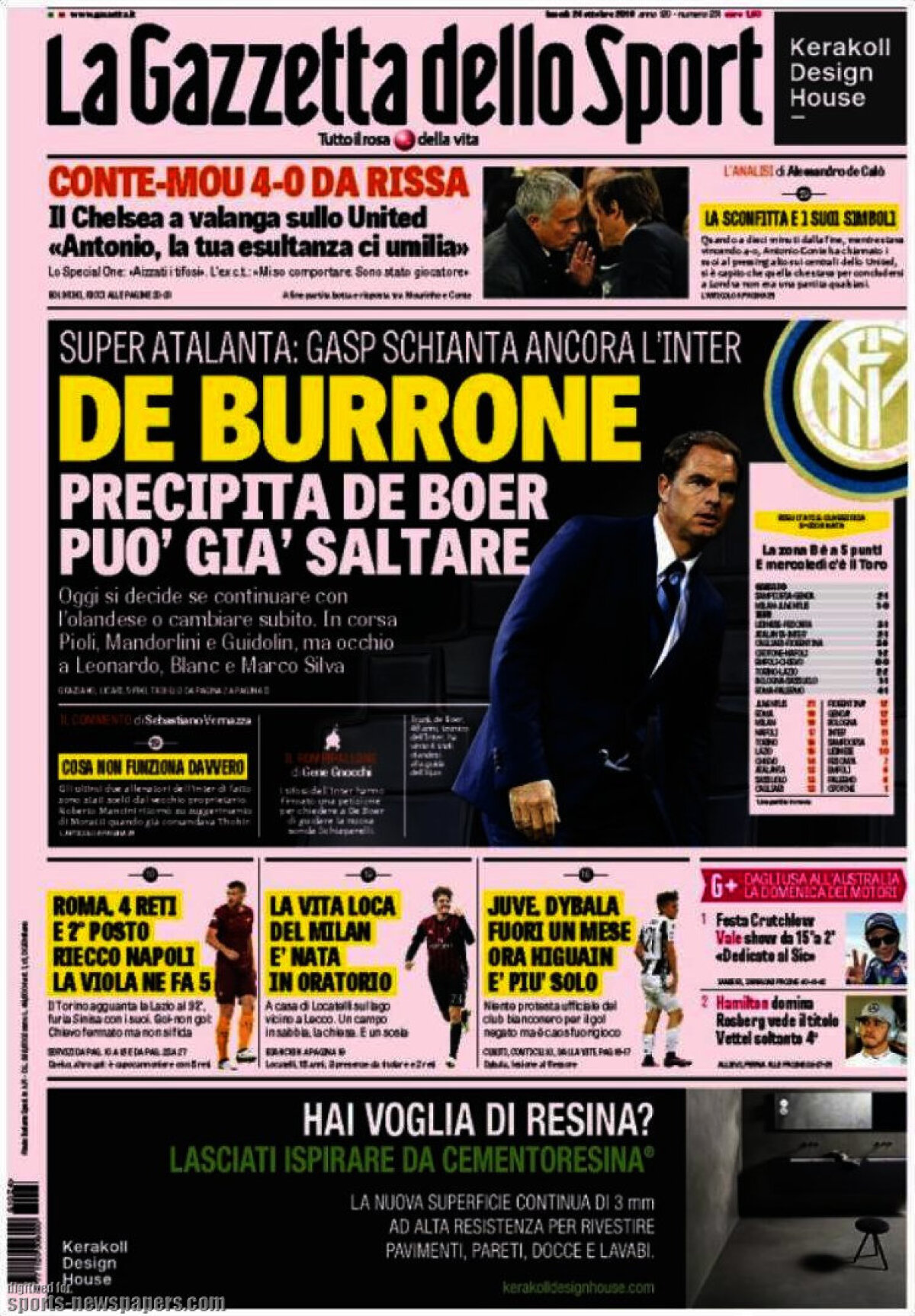 Ce scriu azi ziarele de sport din lume (24 octombrie 2016)