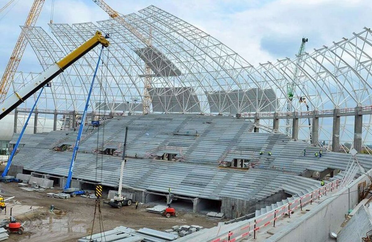 GALERIE FOTO Allianz Arena a Ligii 1! Imagini de ultimă oră cu noua superarenă a României, care au provocat un scandal online