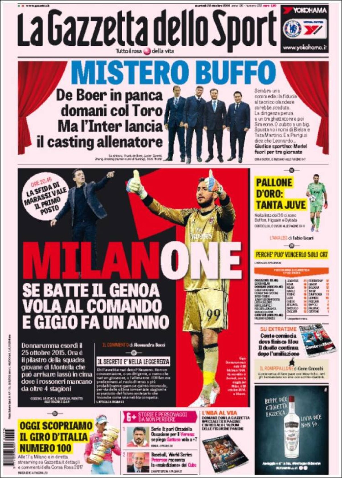 Ce scriu azi ziarele de sport din lume (25 octombrie 2016)