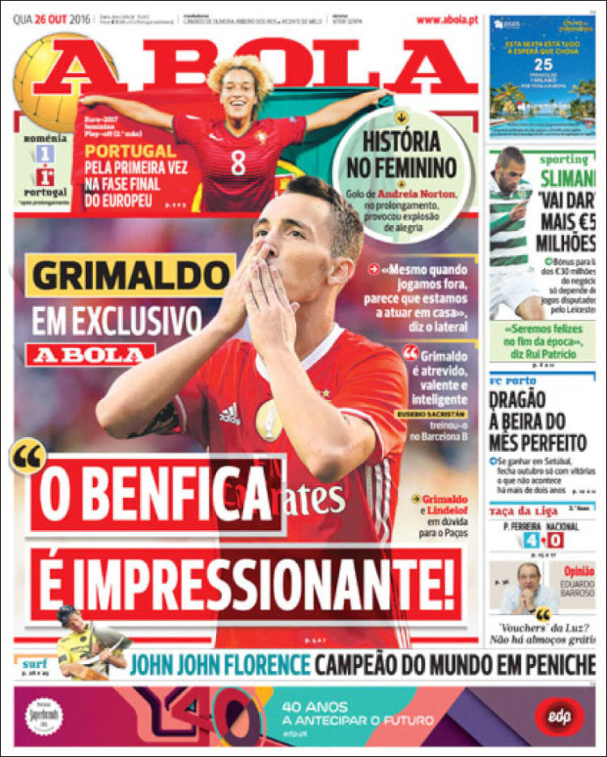 Ce scriu azi ziarele de sport din lume (26 octombrie 2016)