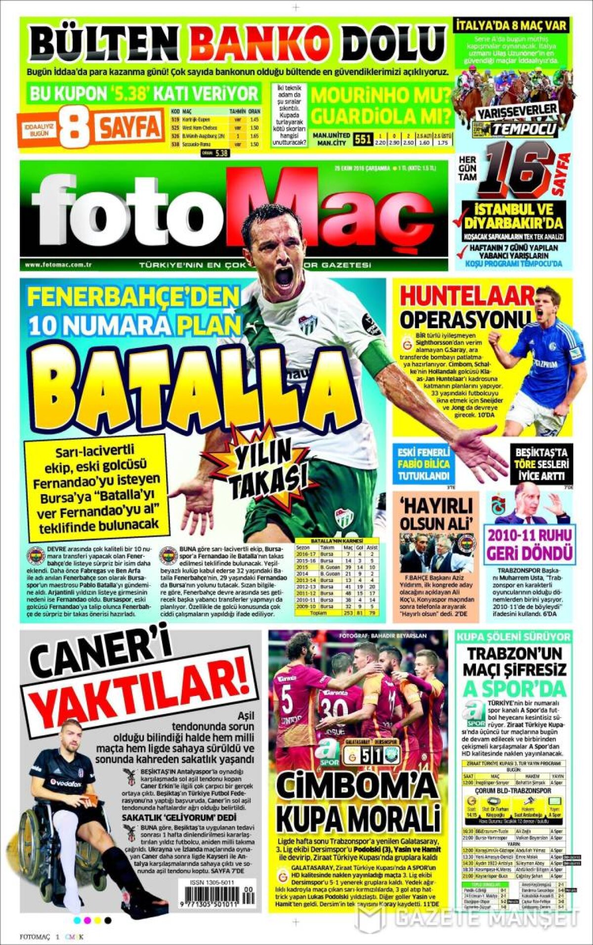 Ce scriu azi ziarele de sport din lume (26 octombrie 2016)