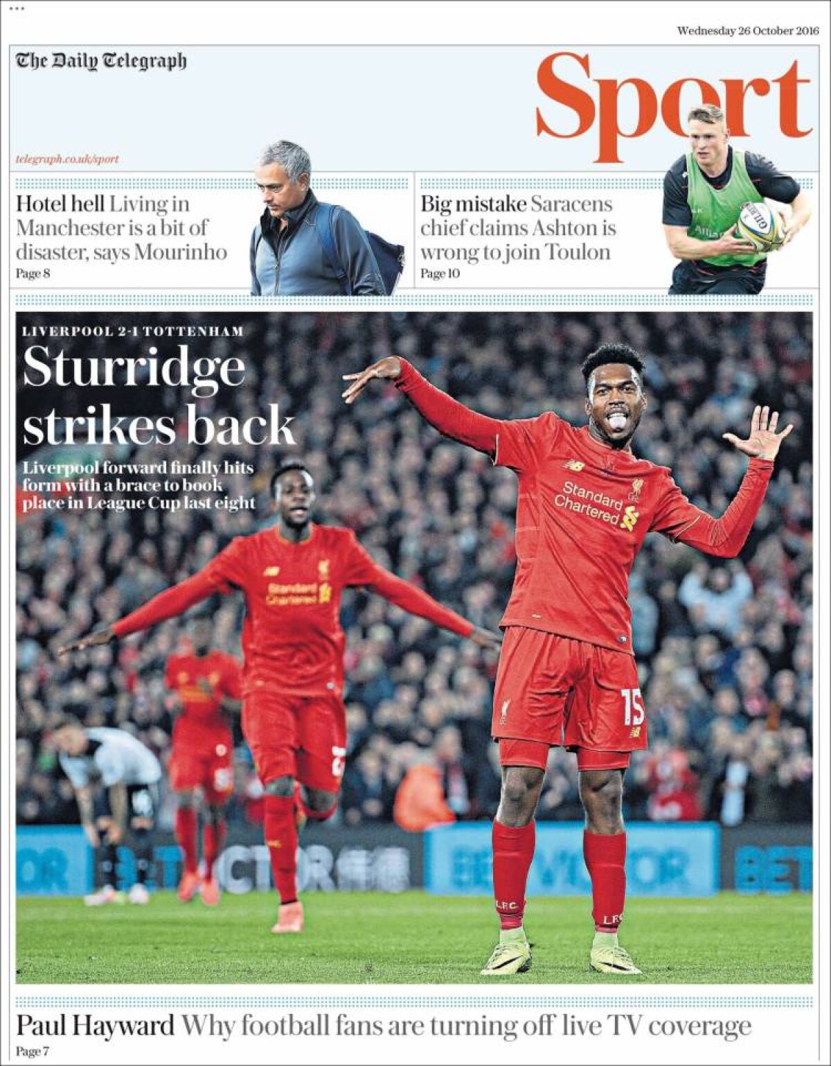 Ce scriu azi ziarele de sport din lume (26 octombrie 2016)