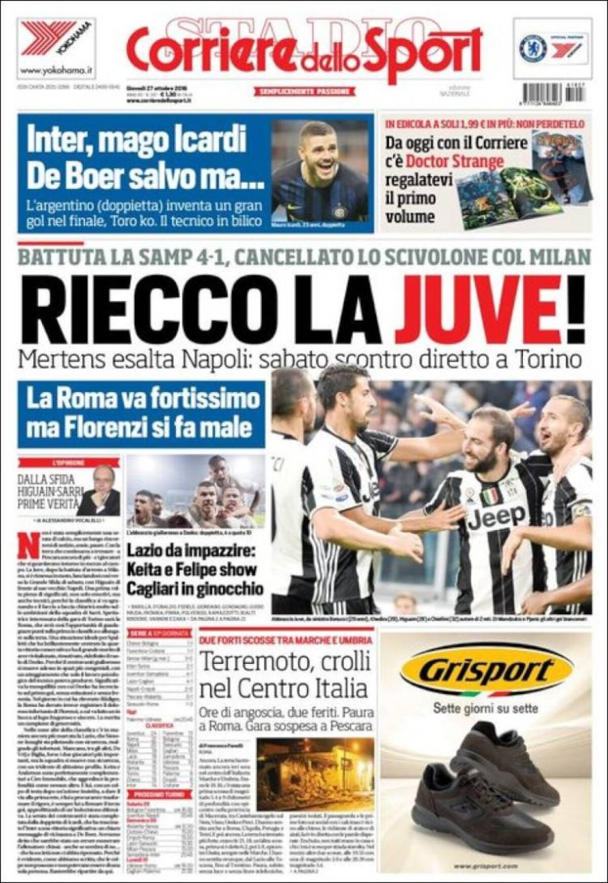 Ce scriu azi ziarele de sport din lume (27 octombrie 2016)