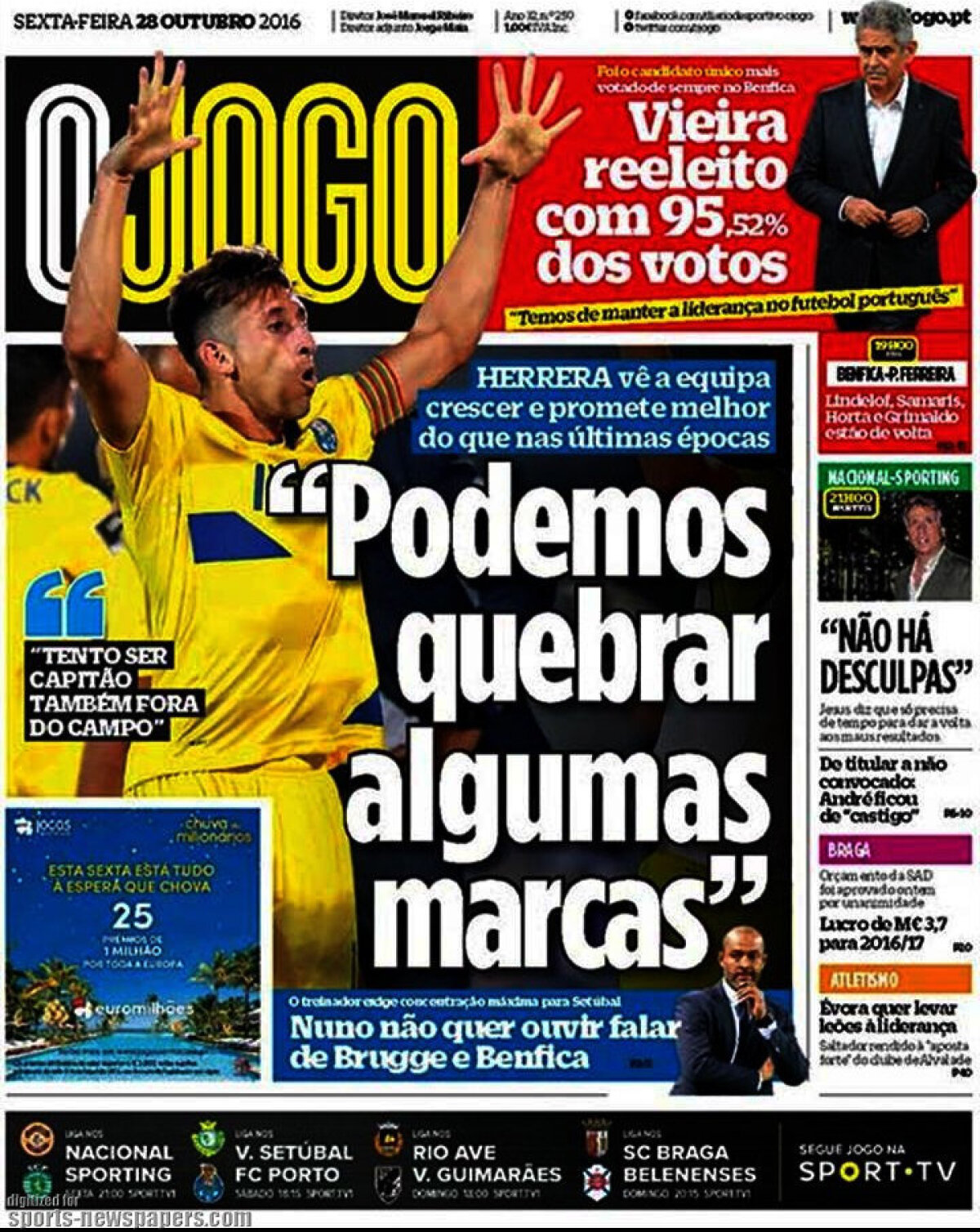 Ce scriu azi ziarele de sport din lume (28 octombrie 2016)