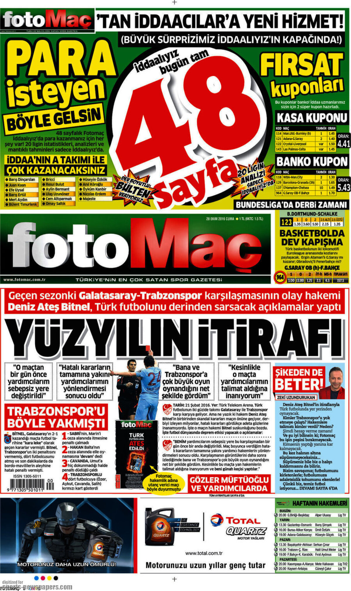 Ce scriu azi ziarele de sport din lume (28 octombrie 2016)