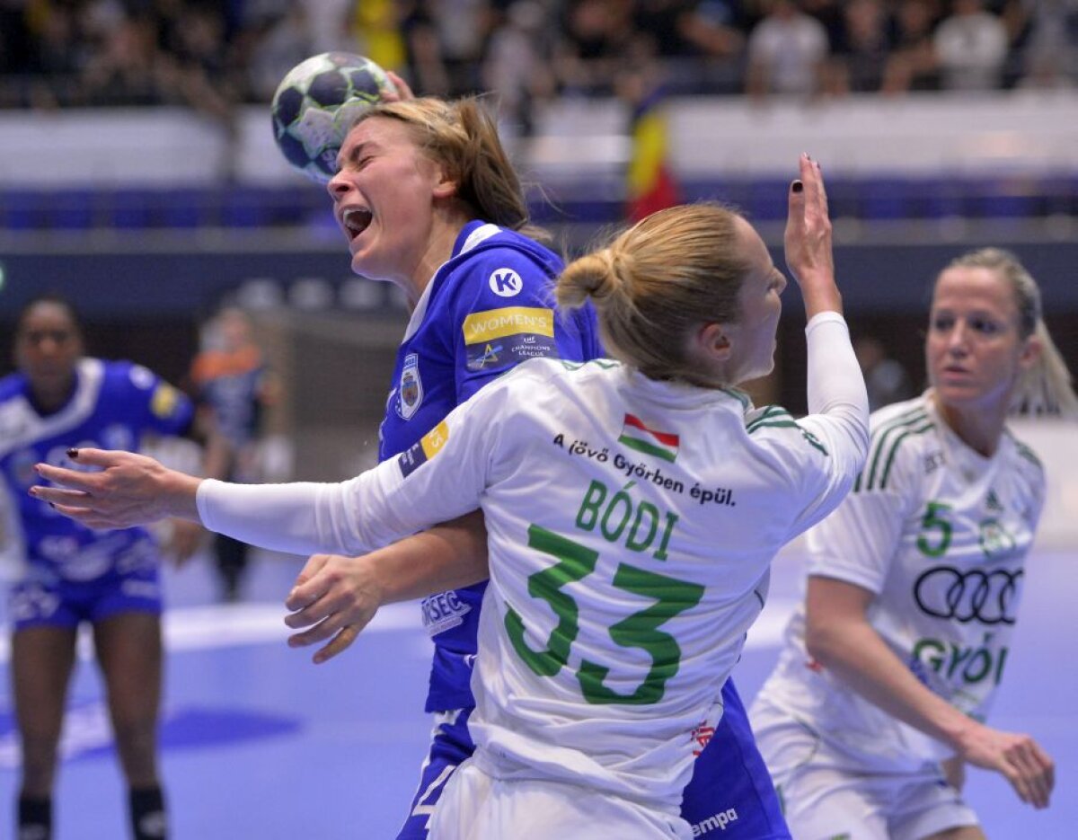 CSM a pierdut reeditarea finalei Ligii Campionilor din sezonul trecut cu Gyor! Bucureștencele au condus la pauză, dar echipa selecționerului României a revenit incredibil