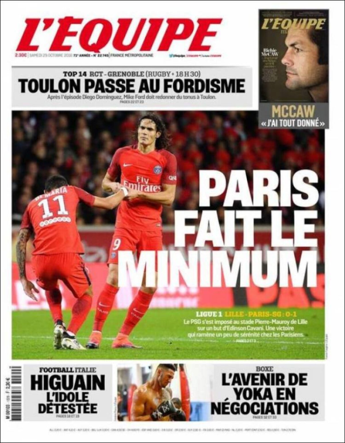 Ce scriu azi ziarele de sport din lume (29 octombrie 2016)