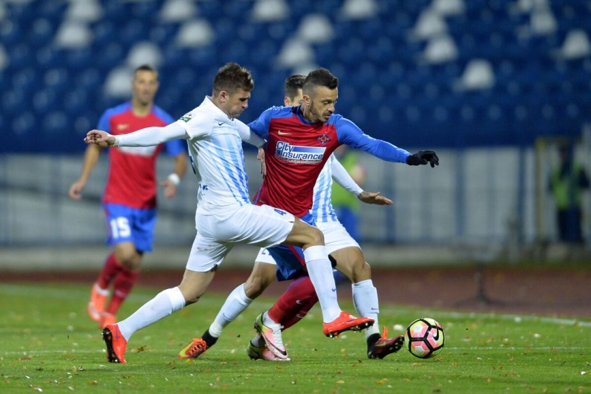 VIDEO + FOTO Lider cu frisoane » Steaua a jucat slab, dar s-a impus la Iași, scor 2-0, la capătul unui meci jucat aproape în întregime în superioritate numerică 