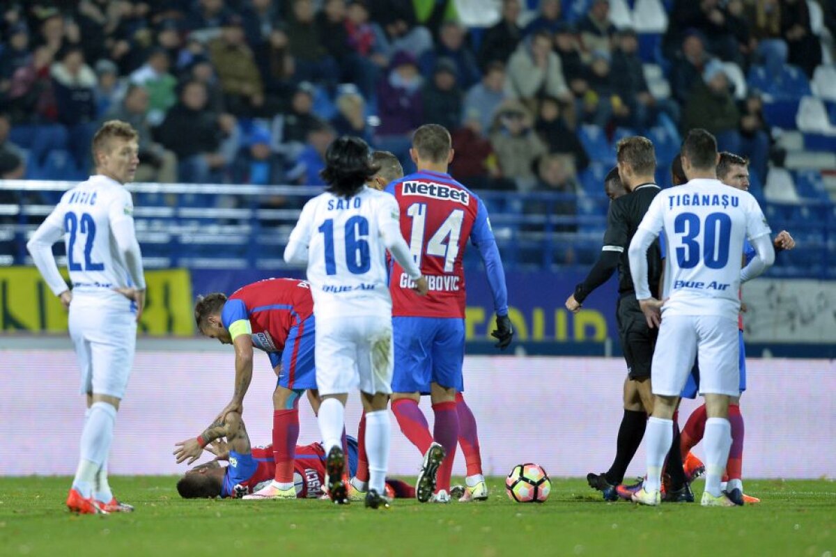 VIDEO + FOTO Lider cu frisoane » Steaua a jucat slab, dar s-a impus la Iași, scor 2-0, la capătul unui meci jucat aproape în întregime în superioritate numerică 