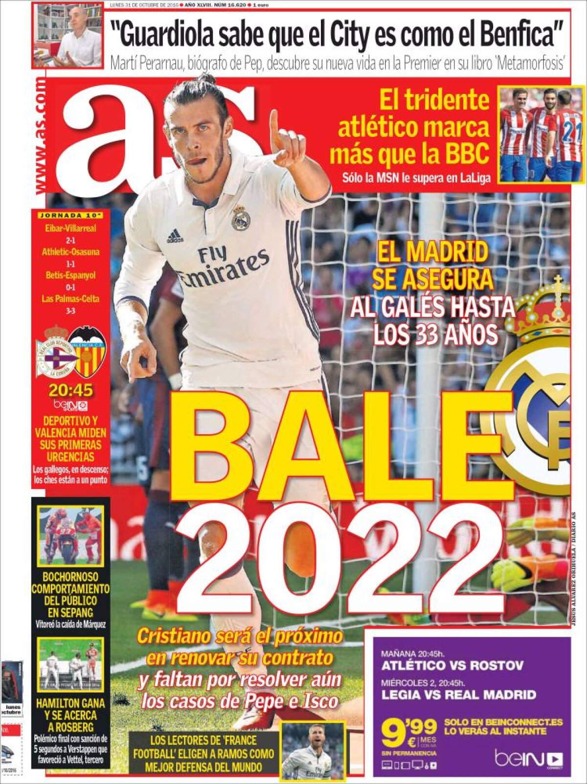 Ce scriu azi ziarele de sport din lume (31 octombrie 2016)