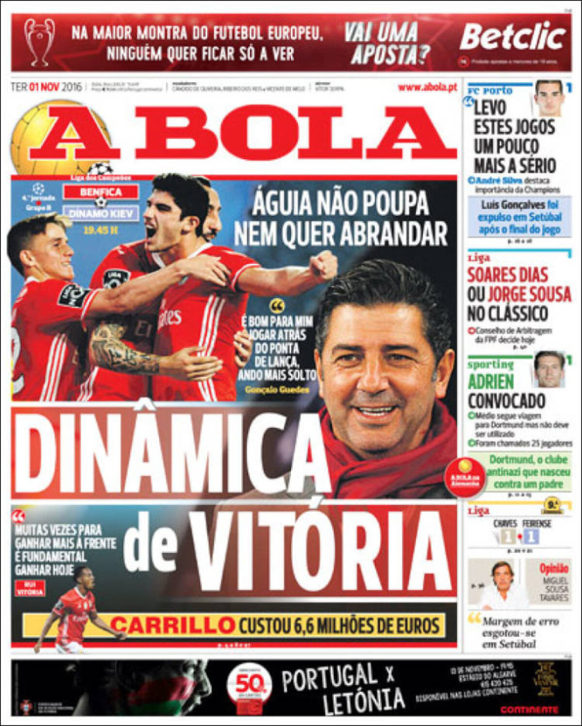 Ce scriu azi ziarele de sport din lume (1 noiembrie 2016)