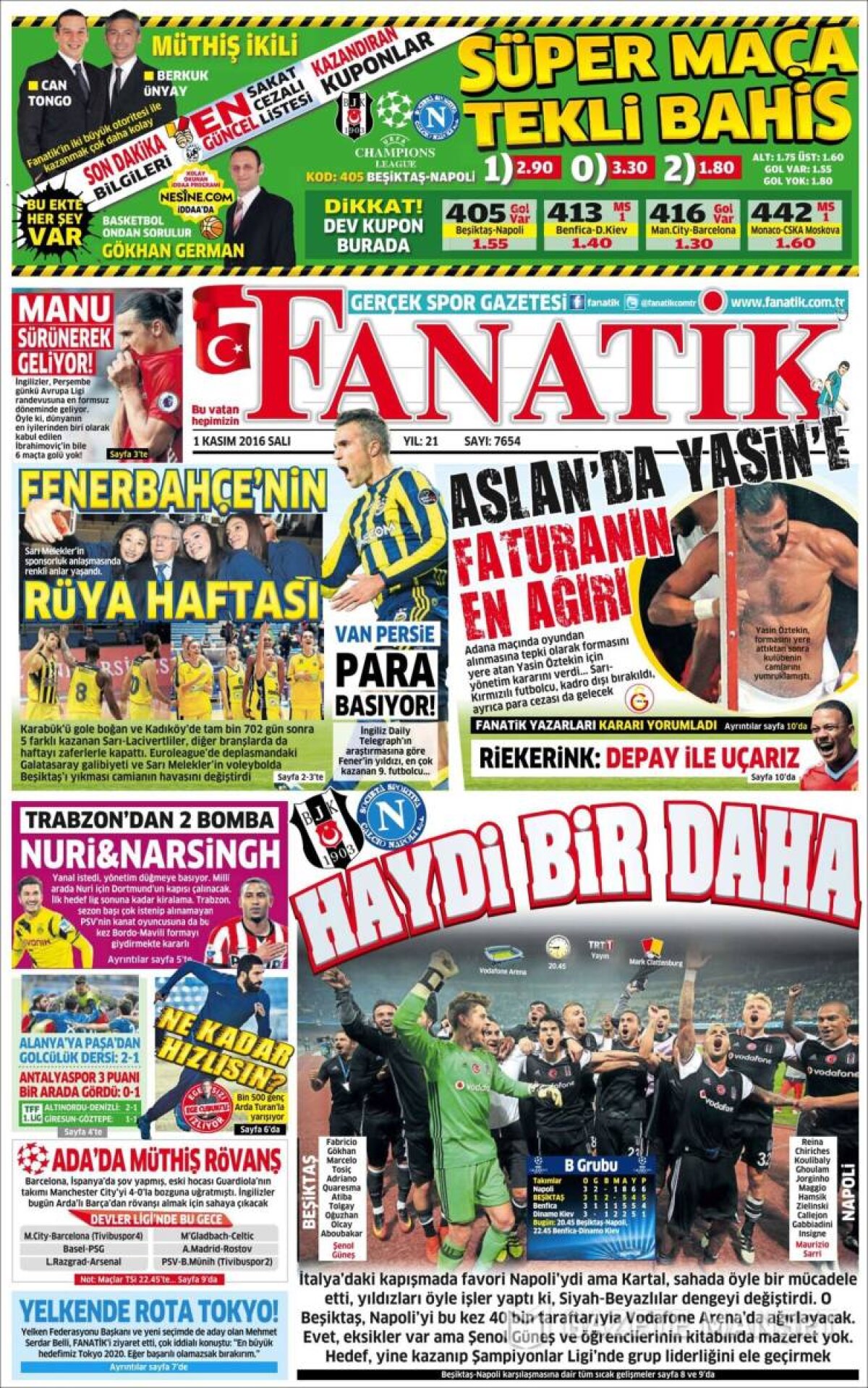 Ce scriu azi ziarele de sport din lume (1 noiembrie 2016)