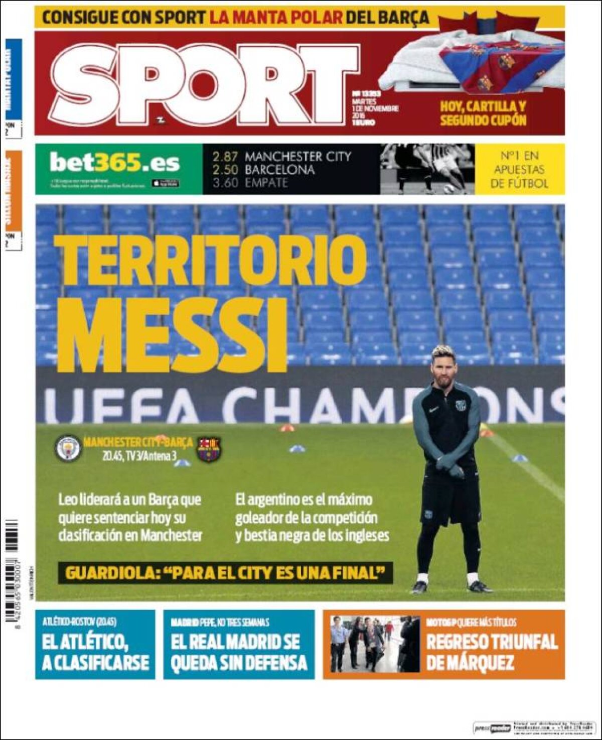 Ce scriu azi ziarele de sport din lume (1 noiembrie 2016)