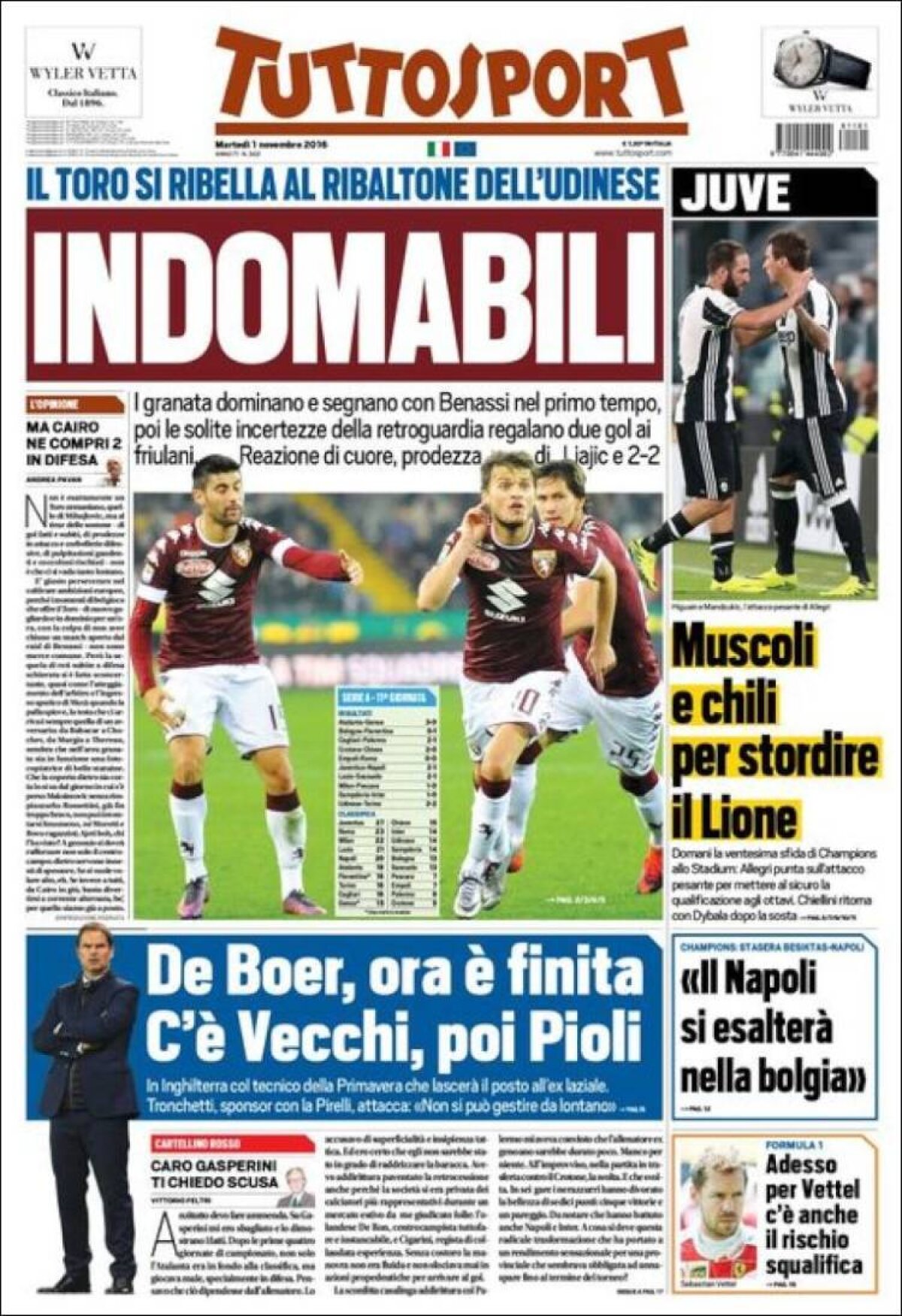 Ce scriu azi ziarele de sport din lume (1 noiembrie 2016)