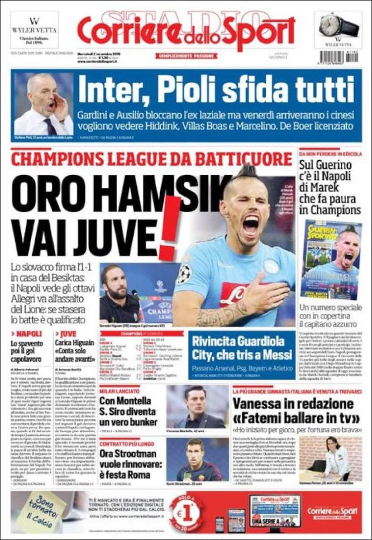 Ce scriu azi ziarele de sport din lume (2 noiembrie 2016)