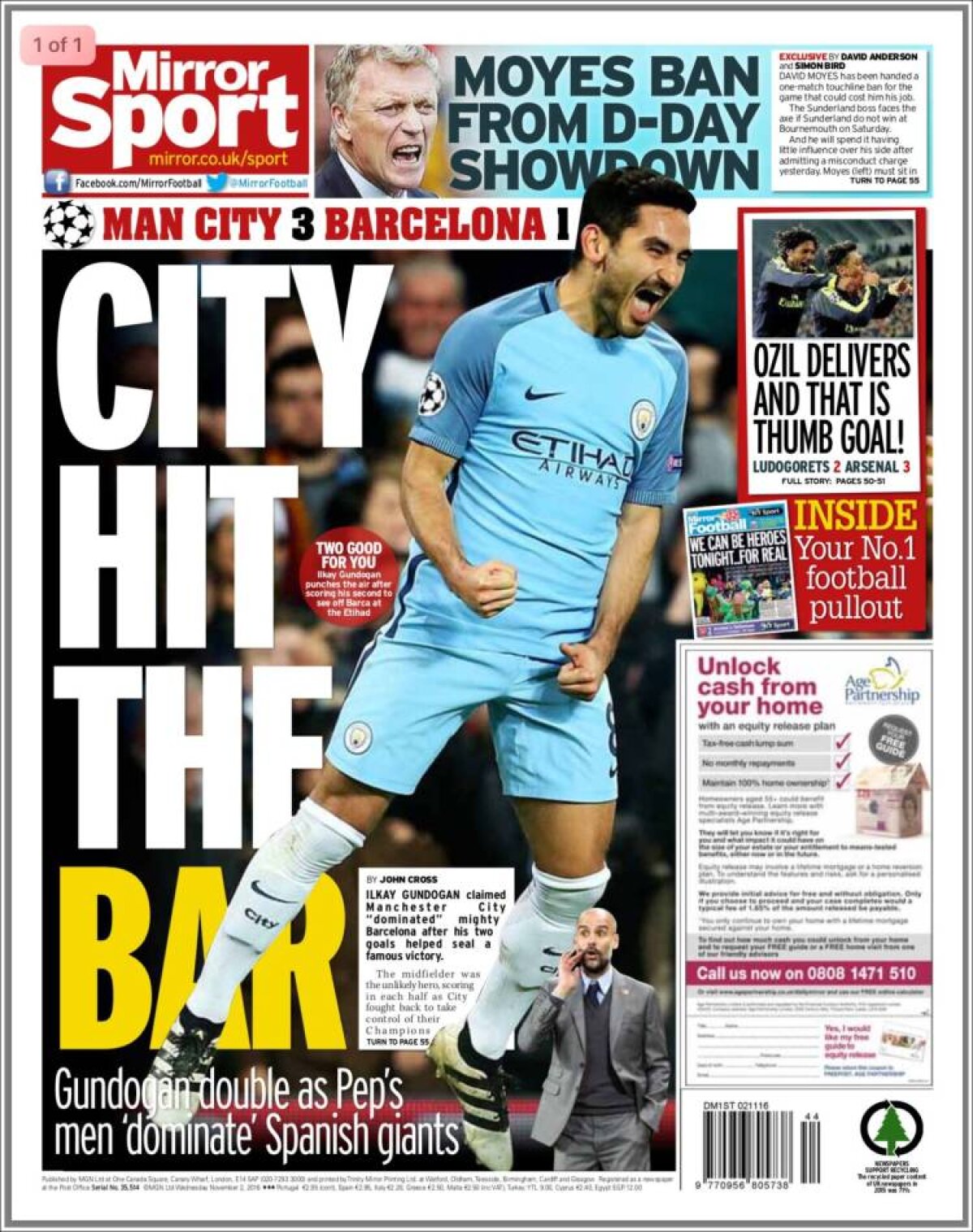 Ce scriu azi ziarele de sport din lume (2 noiembrie 2016)