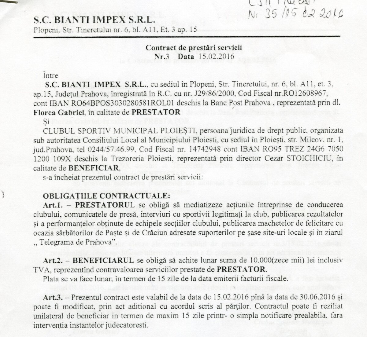 UPDATE ”Schema Ridzi” și la Ploiești » Ajuns în pragul desființării, CSM Ploiești și-a tras oficioase de presă cu 16.000 de euro