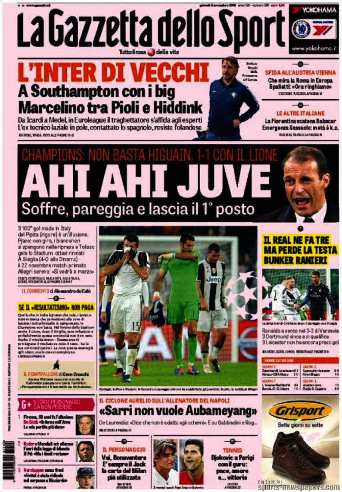 Ce scriu azi ziarele de sport din lume (3 noiembrie 2016)