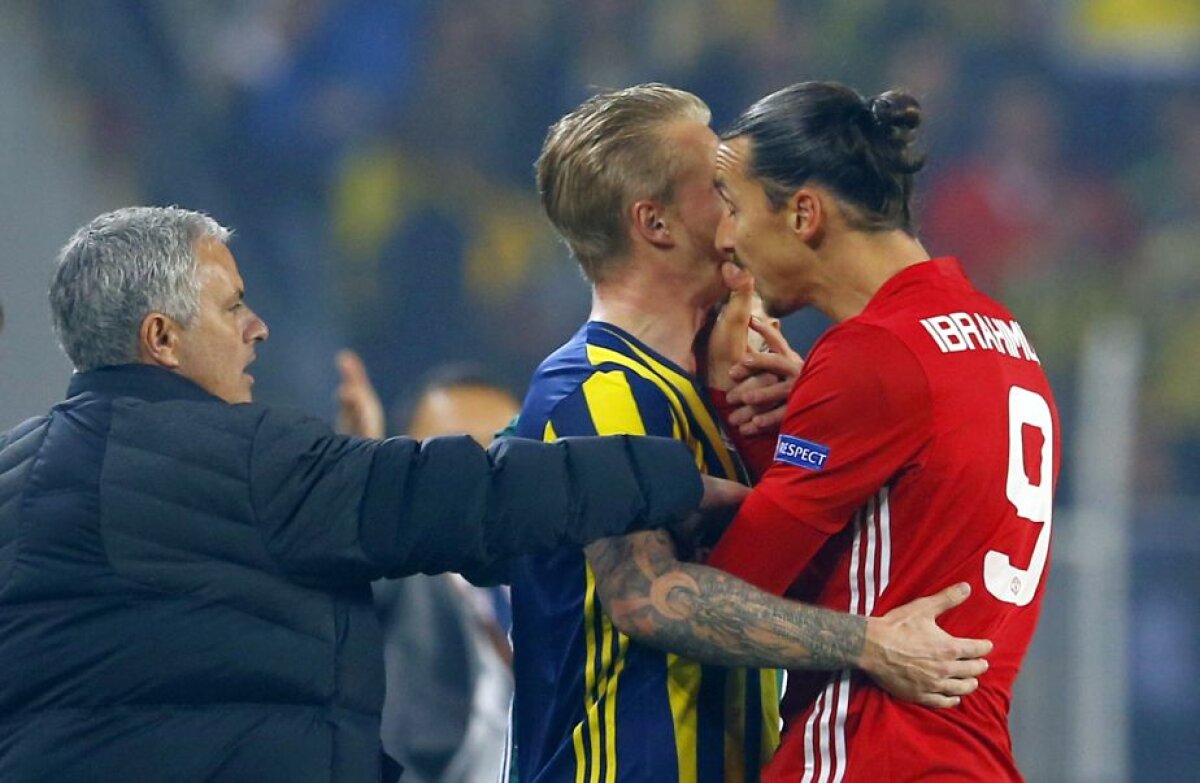 VIDEO + FOTO Zlatan a fost pus pe scandal la meciul cu Fenerbahce » I-a băgat mâna-n gât unui adversar și l-a sfidat pe arbitru