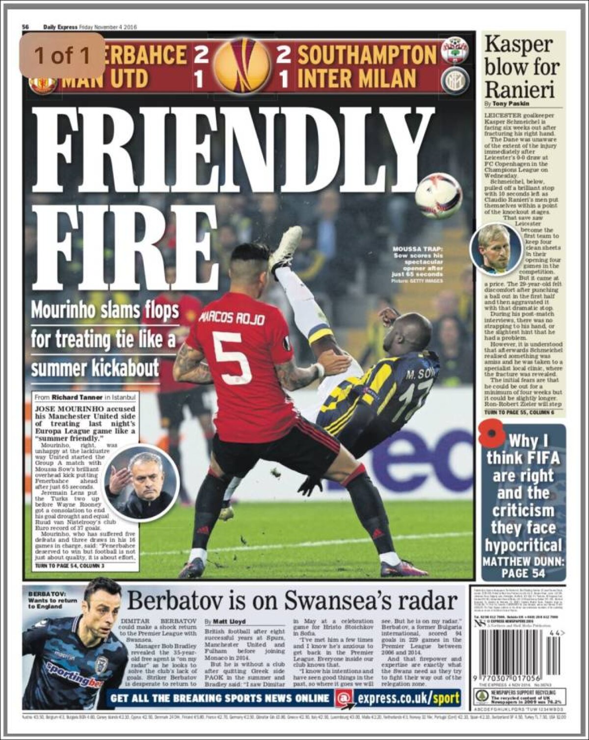 Ce scriu azi ziarele de sport din lume (4 noiembrie 2016)