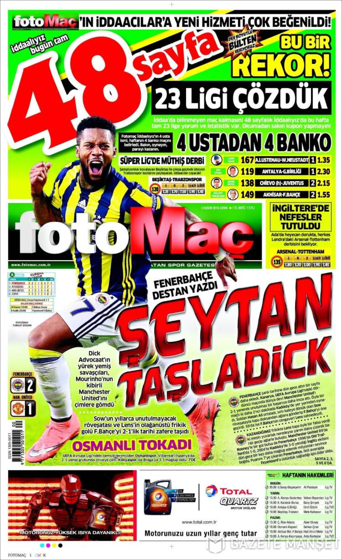 Ce scriu azi ziarele de sport din lume (4 noiembrie 2016)