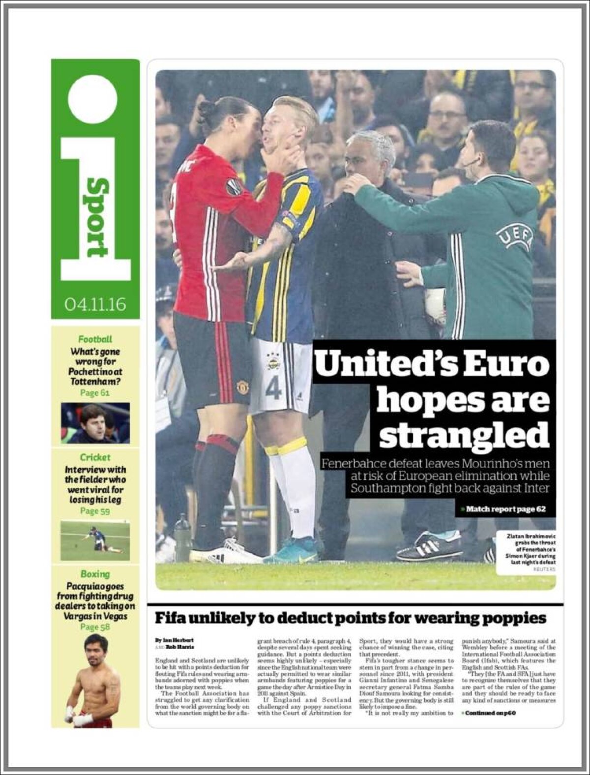 Ce scriu azi ziarele de sport din lume (4 noiembrie 2016)