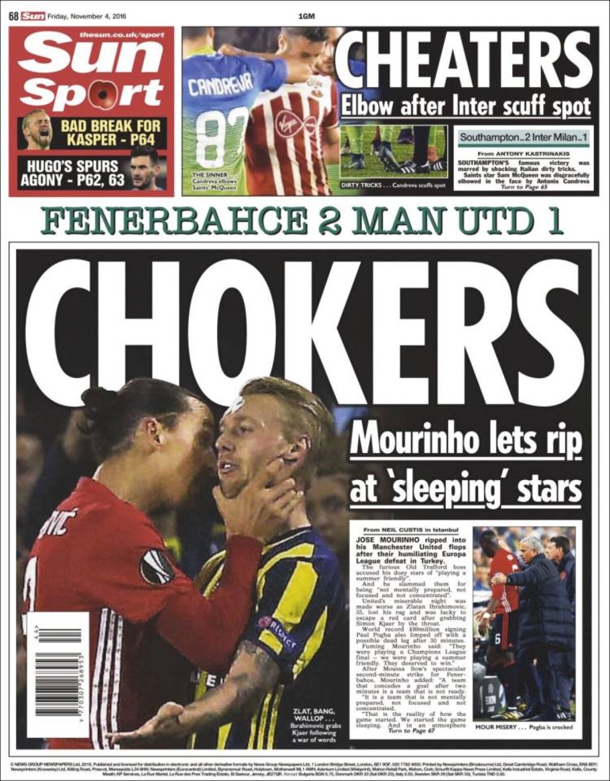 Ce scriu azi ziarele de sport din lume (4 noiembrie 2016)