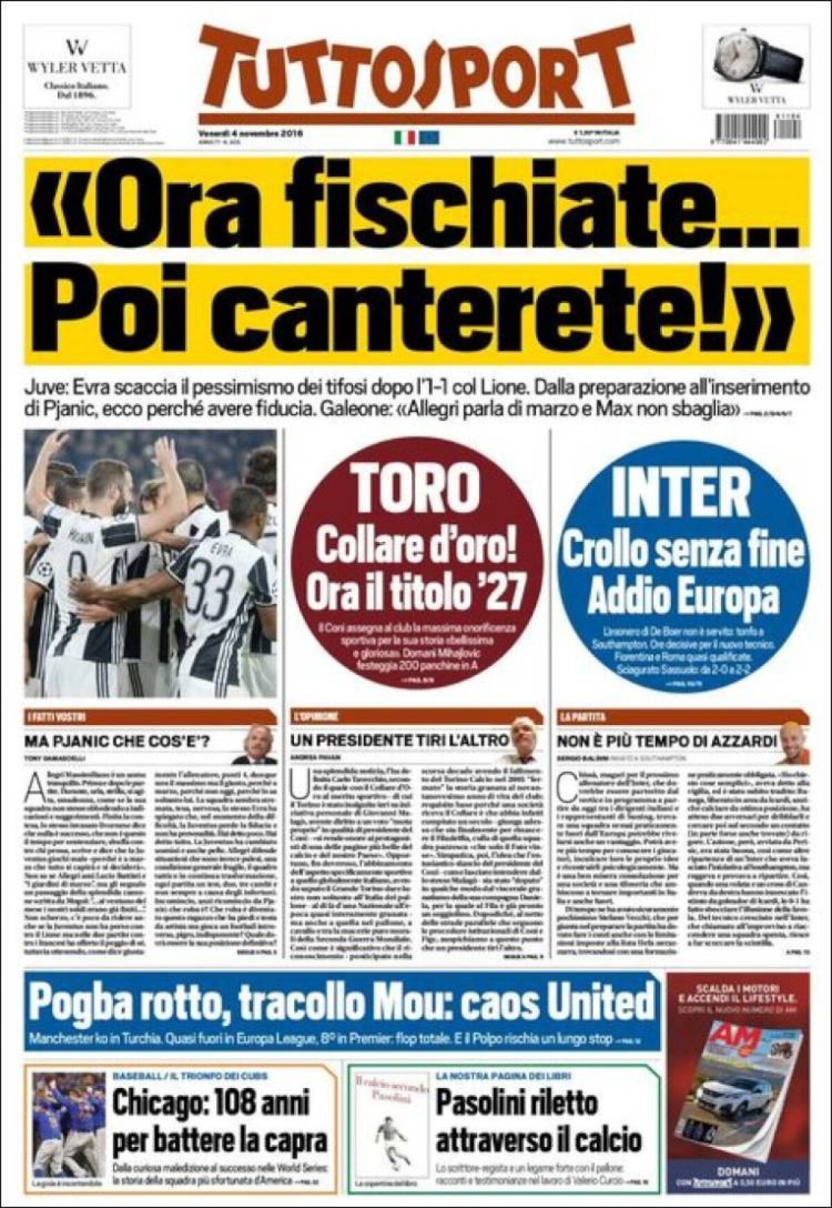 Ce scriu azi ziarele de sport din lume (4 noiembrie 2016)