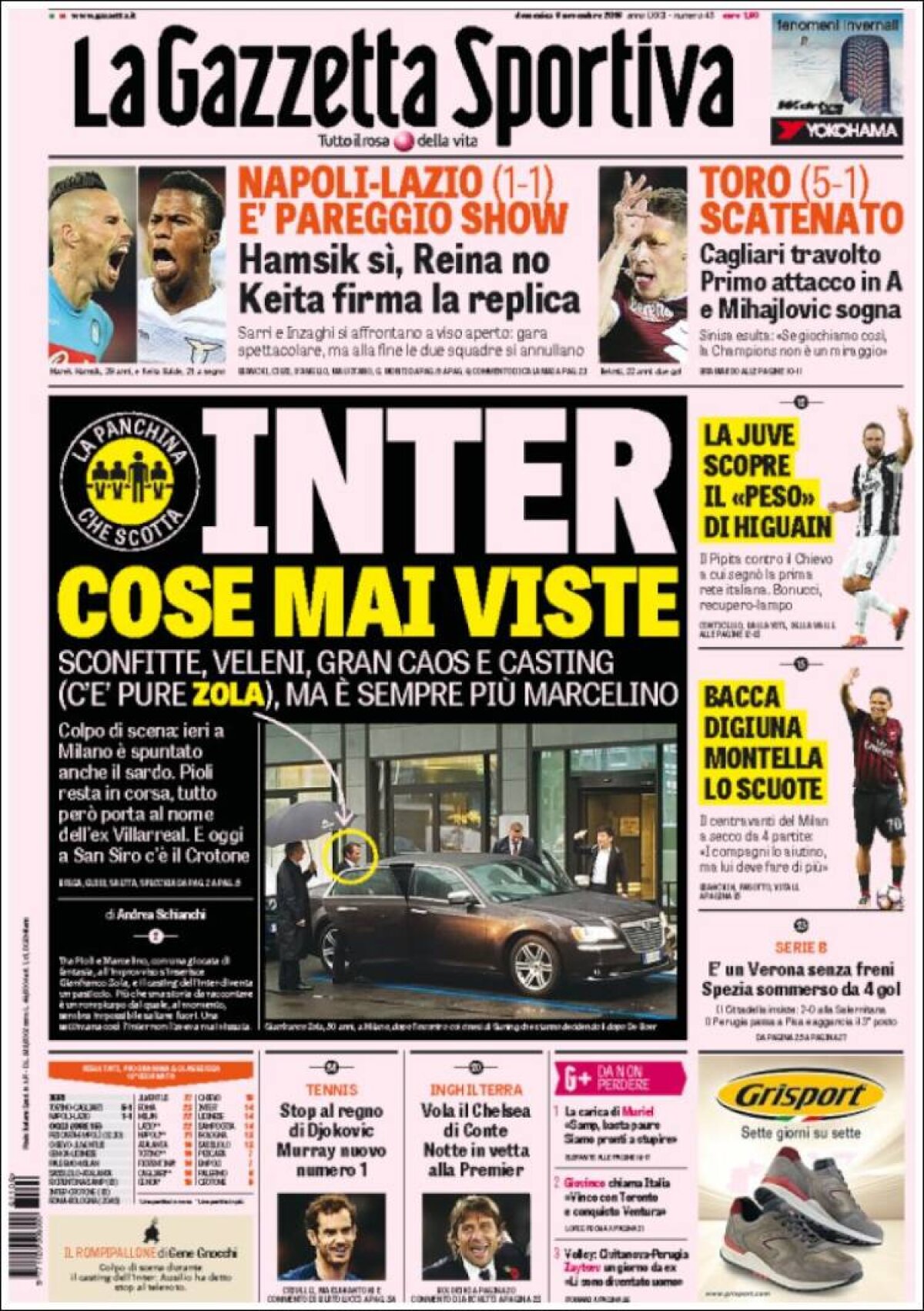 Ce scriu azi ziarele de sport din lume (6 noiembrie 2016)