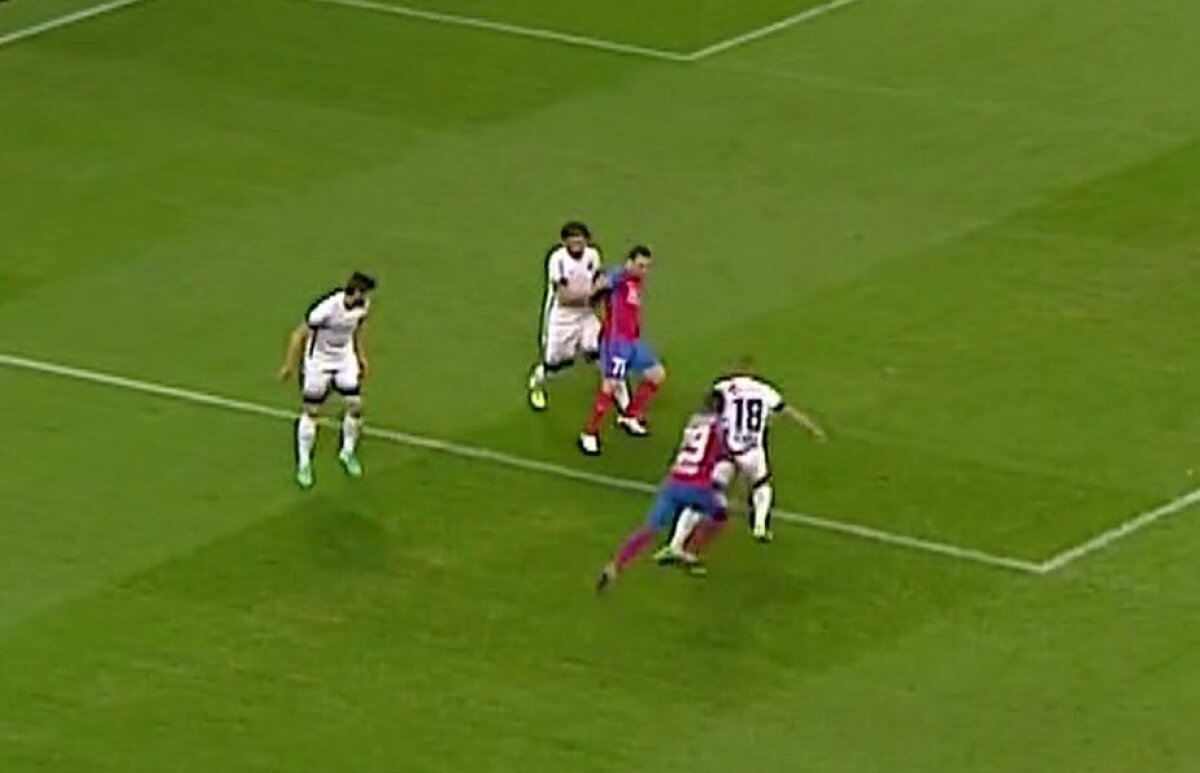 FOTO Steaua a deschis scorul în meciul cu Viitorul după un penalty acordat uşor de Găman!