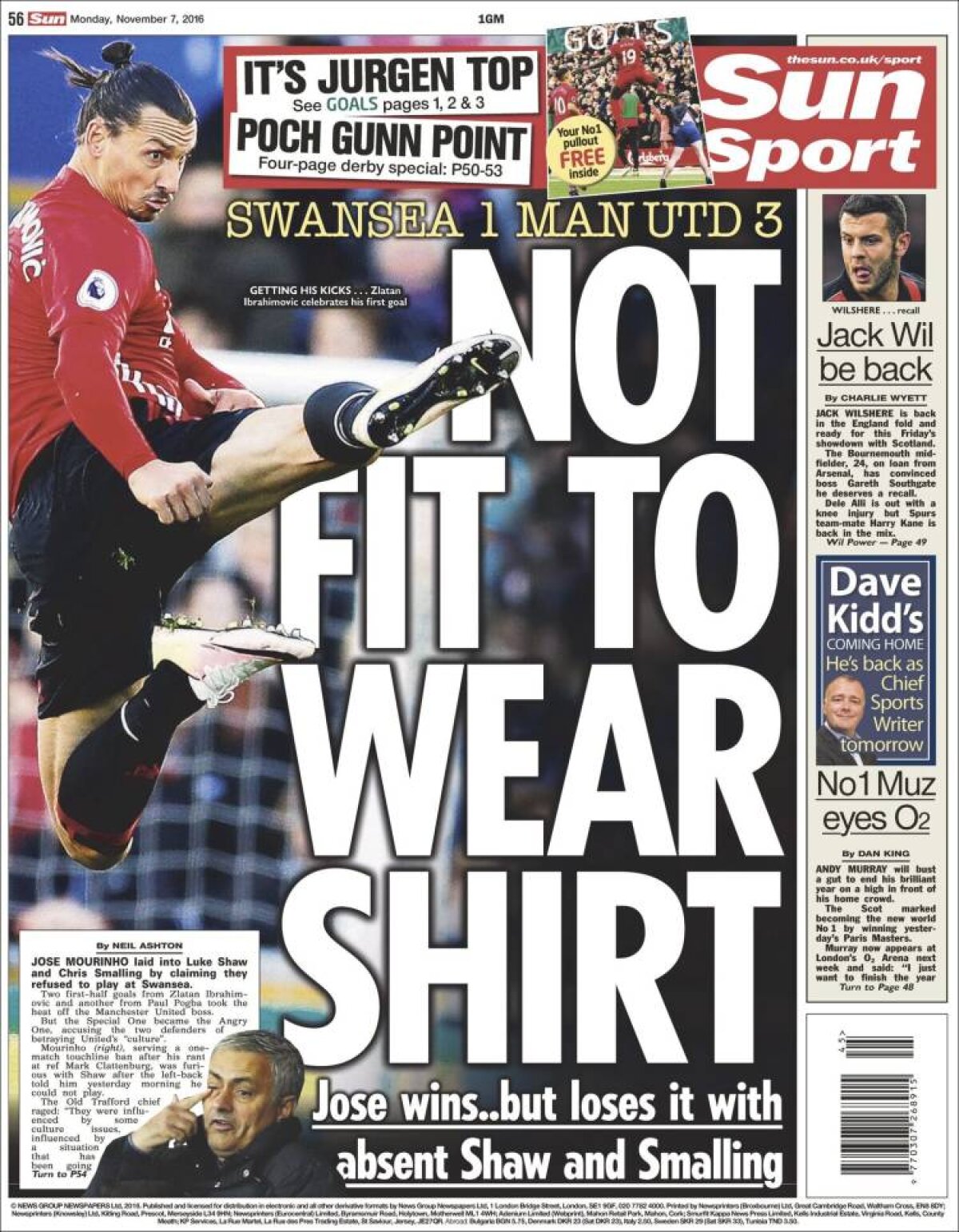 Ce scriu azi ziarele de sport din lume (7 noiembrie 2016)