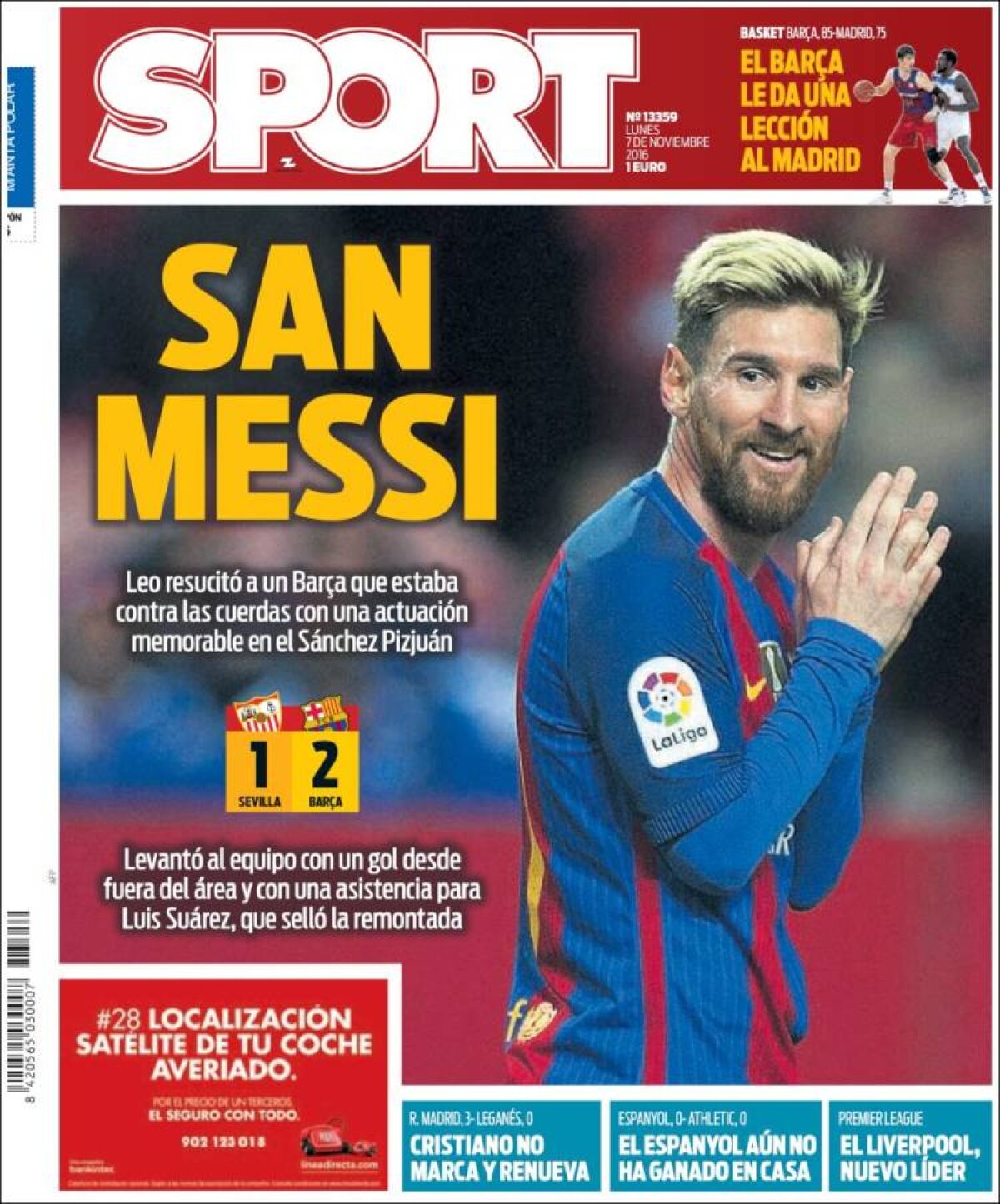 Ce scriu azi ziarele de sport din lume (7 noiembrie 2016)