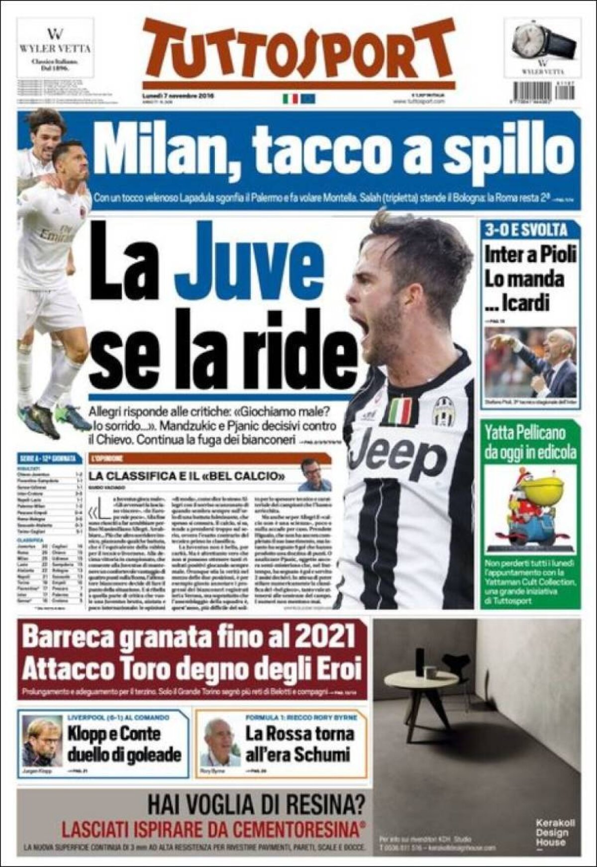 Ce scriu azi ziarele de sport din lume (7 noiembrie 2016)