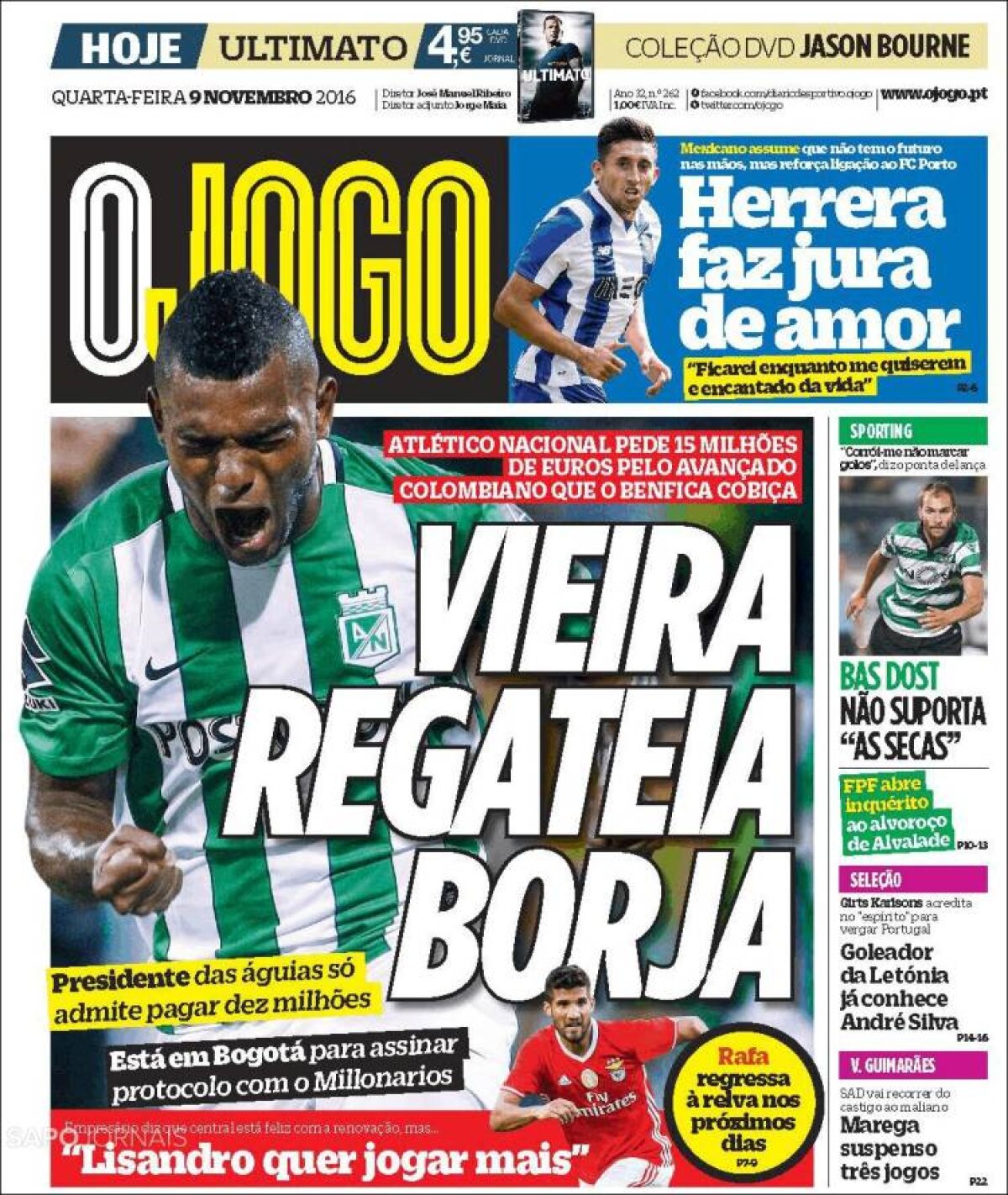 Ce scriu azi ziarele de sport din lume (9 noiembrie 2016)