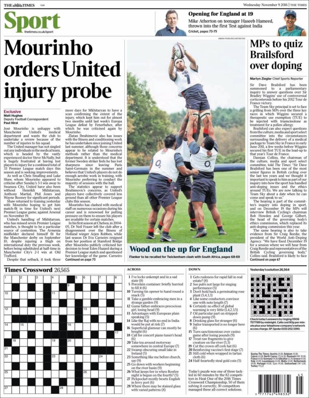 Ce scriu azi ziarele de sport din lume (9 noiembrie 2016)