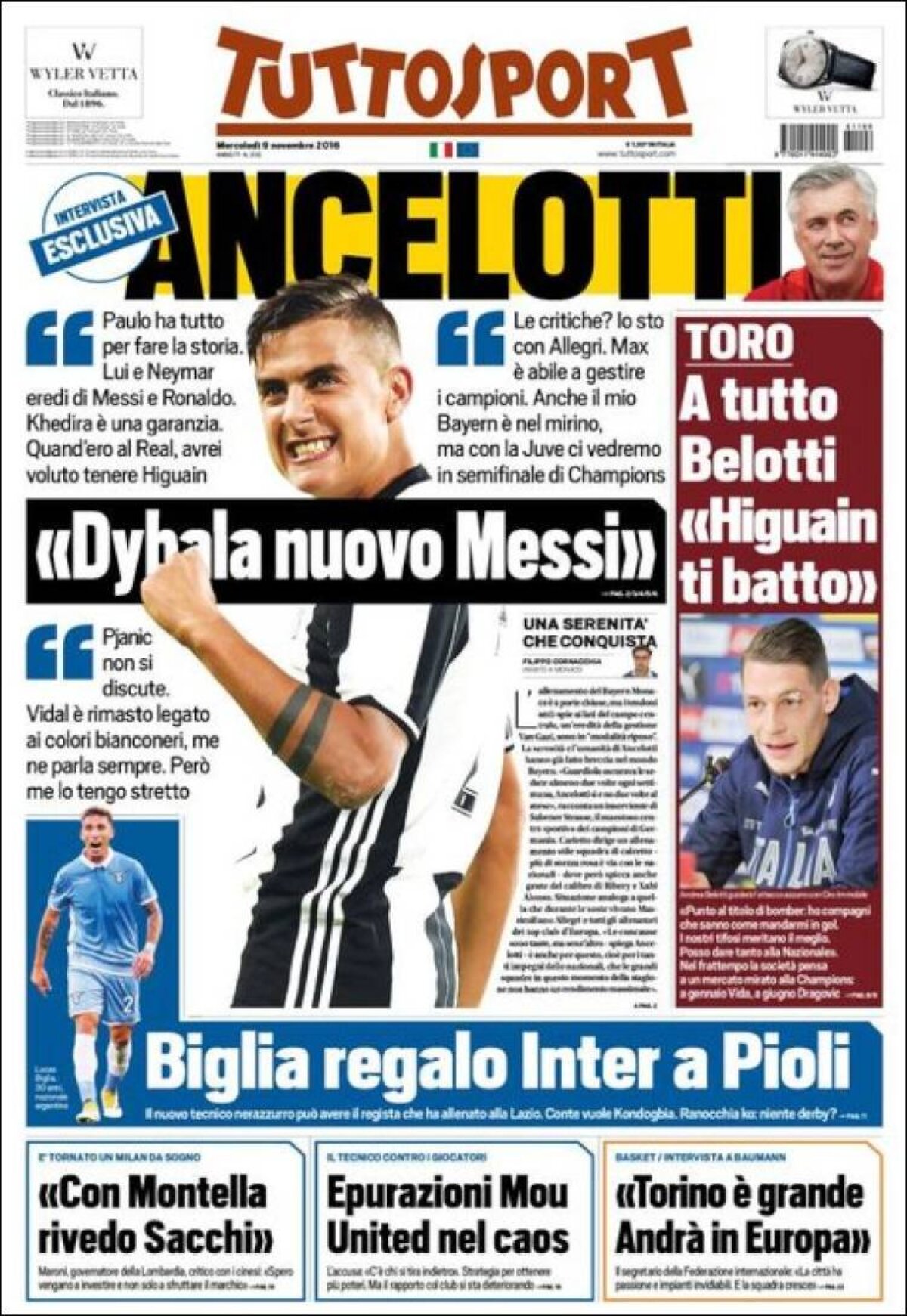 Ce scriu azi ziarele de sport din lume (9 noiembrie 2016)