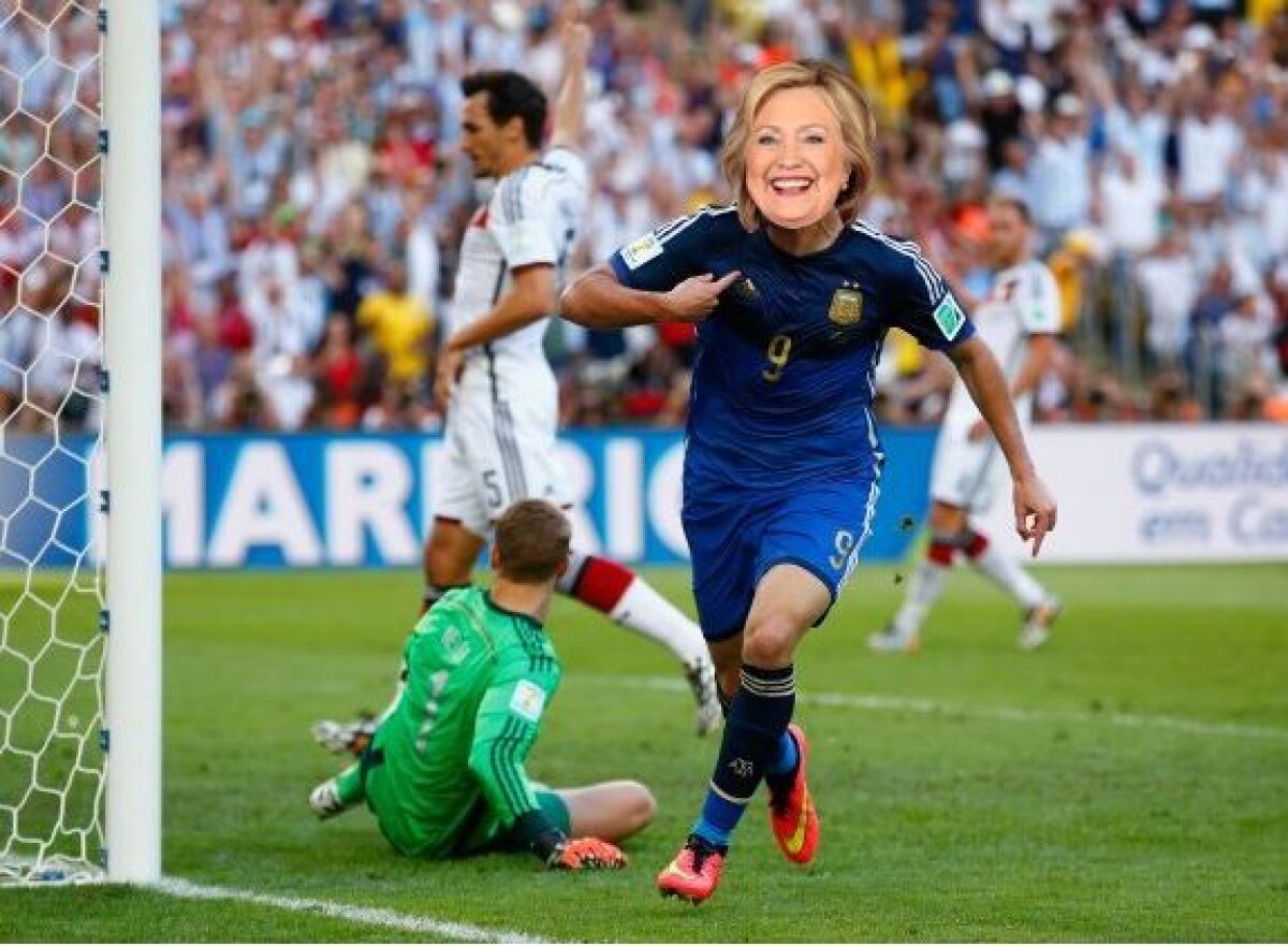 GALERIE FOTO Cele mai tari meme-uri despre alegerile din SUA » Hillary Clinton, comparată cu Gerrad și Higuain