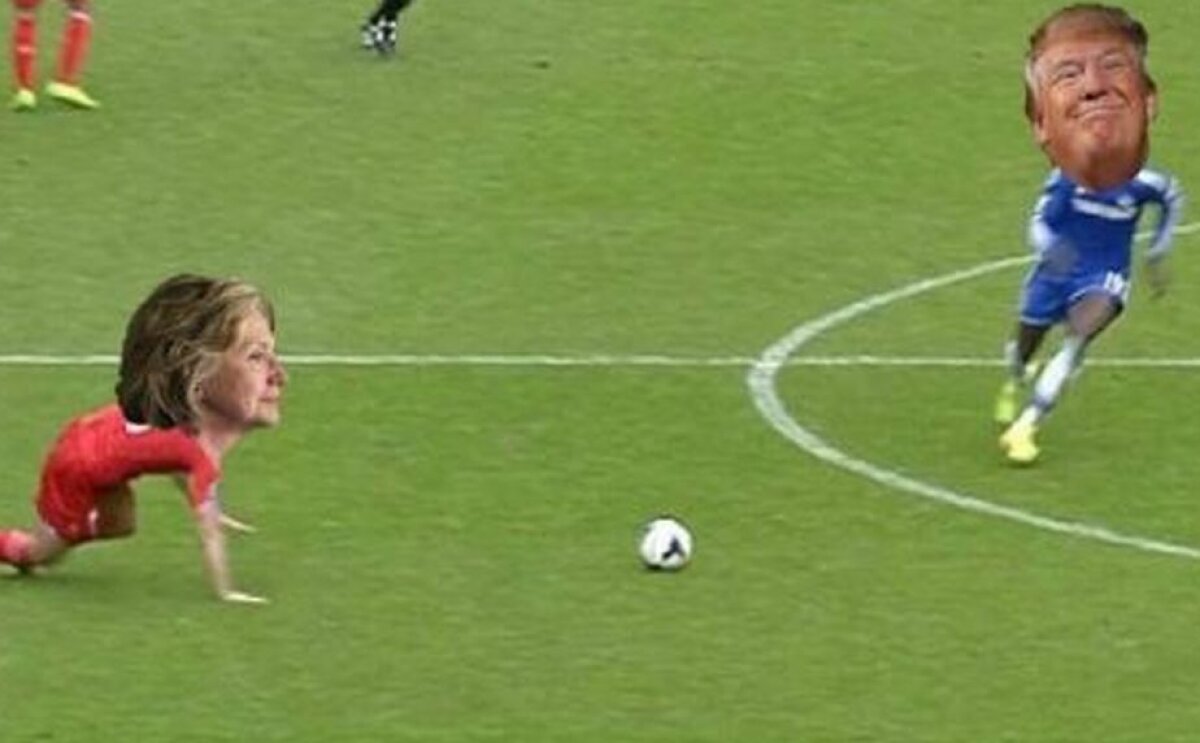GALERIE FOTO Cele mai tari meme-uri despre alegerile din SUA » Hillary Clinton, comparată cu Gerrad și Higuain
