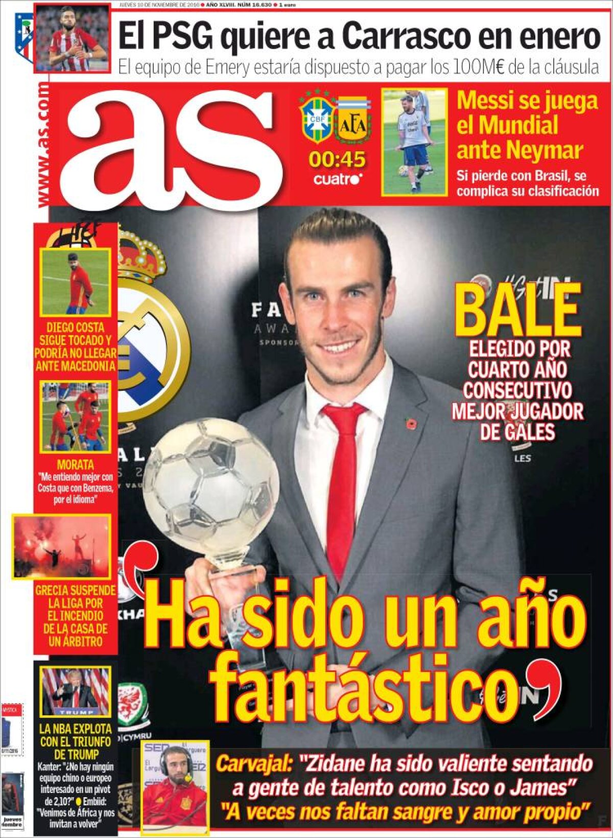 Ce scriu azi ziarele de sport din lume (10 noiembrie 2016)