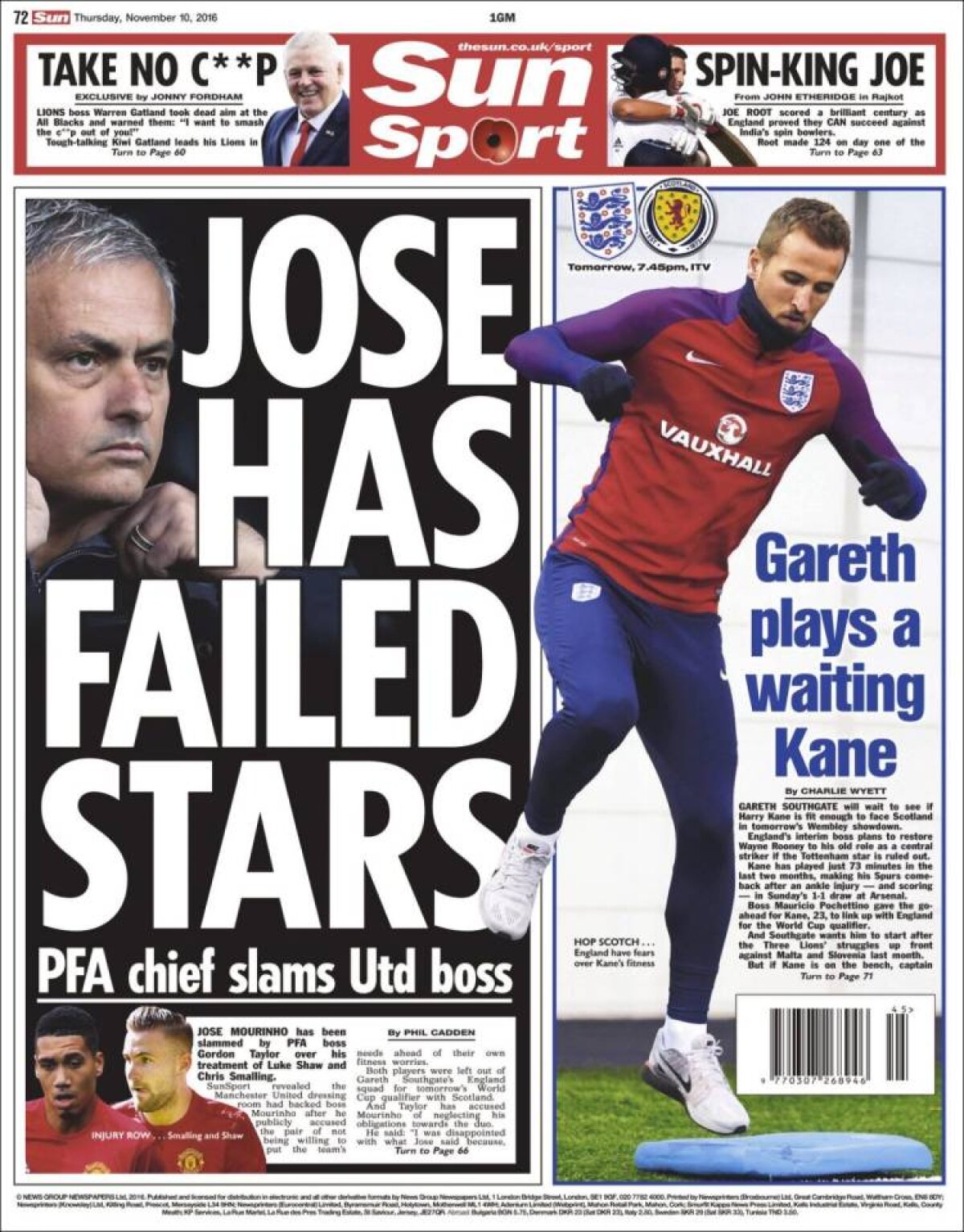 Ce scriu azi ziarele de sport din lume (10 noiembrie 2016)