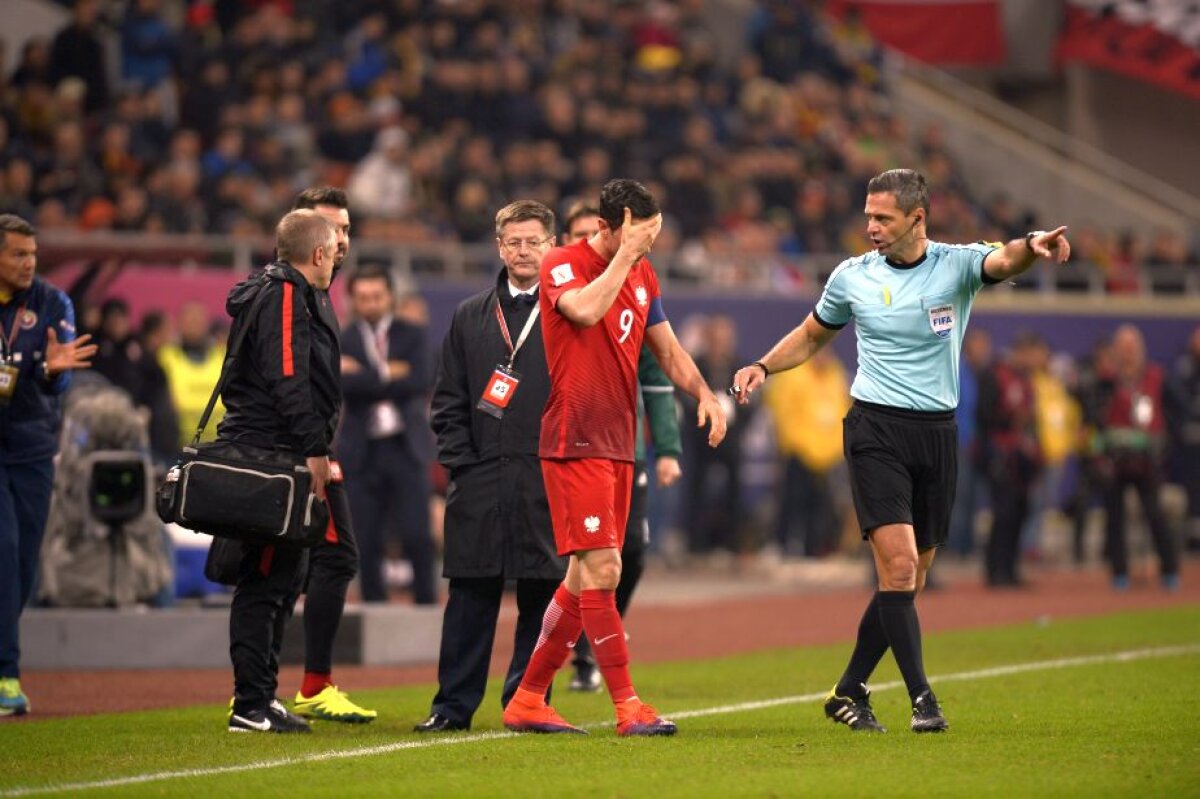 VIDEO+FOTO Două incidente grave în România - Polonia » Lewandowski pus la pământ de petardele românilor