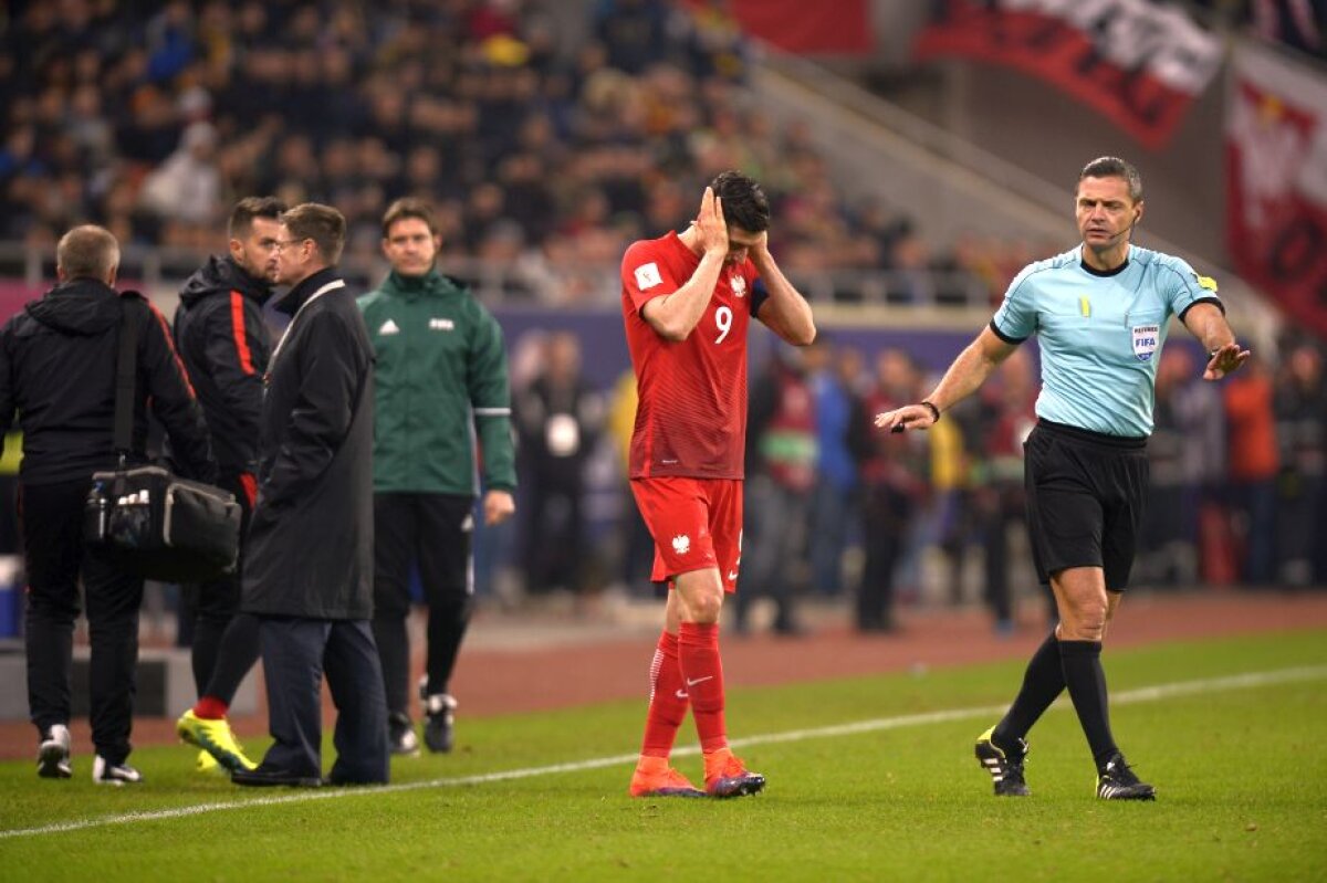 VIDEO+FOTO Două incidente grave în România - Polonia » Lewandowski pus la pământ de petardele românilor