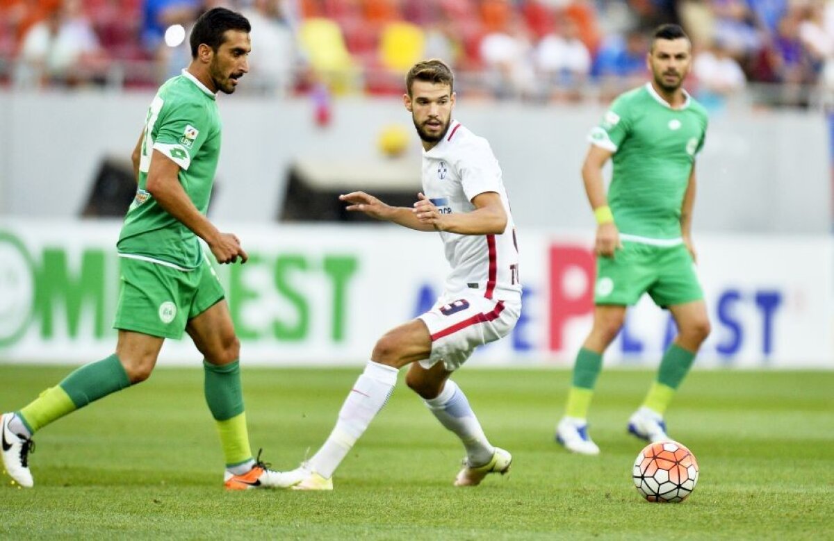 FOTO Înfrângere în amical! CS Mioveni - Steaua 1-0 » Reghe l-a folosit pe Tudorie fundaș central! Antrenorul roș-albaștrilor, ironizat de fani + reacția acestuia