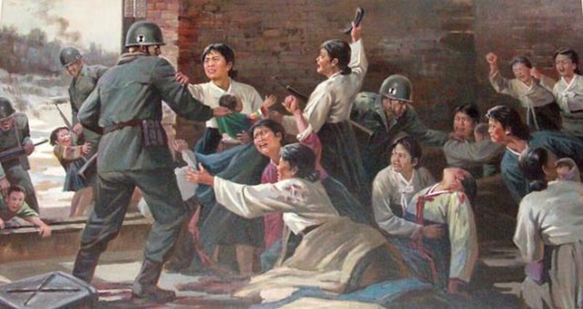 Atenție, IMAGINI ȘOCANTE! Ce le poate trece prin minte comuniștilor din Coreea de Nord: 10 postere de propagandă împotriva SUA