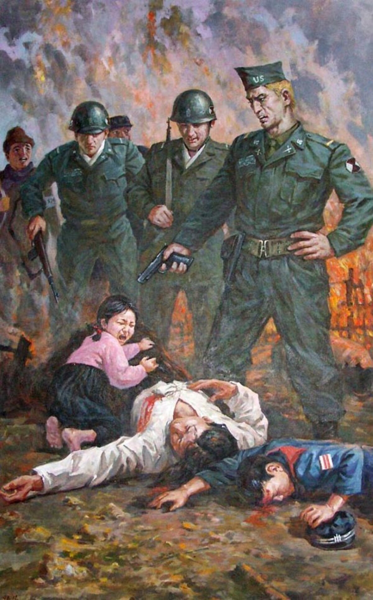 Atenție, IMAGINI ȘOCANTE! Ce le poate trece prin minte comuniștilor din Coreea de Nord: 10 postere de propagandă împotriva SUA