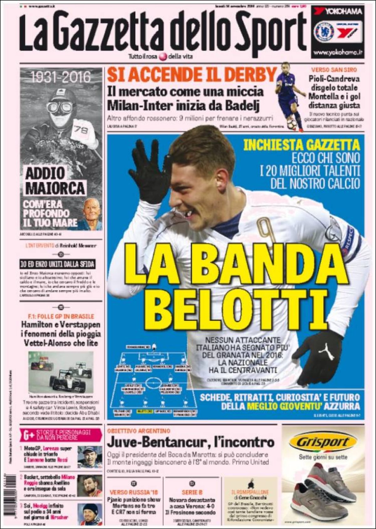 Ce scriu azi ziarele de sport din lume (14 noiembrie 2016)