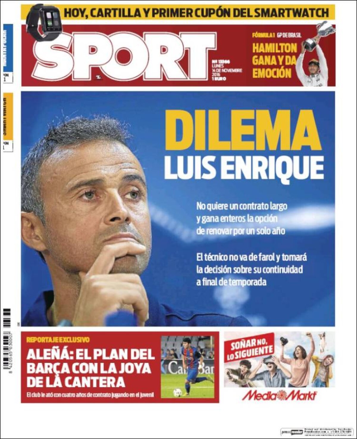 Ce scriu azi ziarele de sport din lume (14 noiembrie 2016)