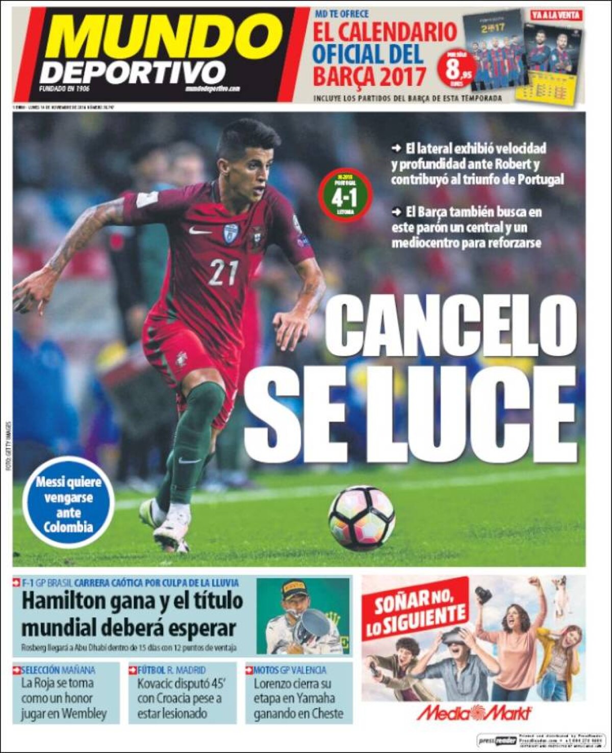 Ce scriu azi ziarele de sport din lume (14 noiembrie 2016)